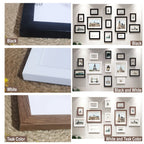 13‑Pieces Wooden Picture Frame Set – Mixed Sizes for Modern Gallery Wall, Living Room & Home Decor – Perfect for Photos and Art Prints