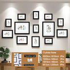 13‑Pieces Wooden Picture Frame Set – Mixed Sizes for Modern Gallery Wall, Living Room & Home Decor – Perfect for Photos and Art Prints