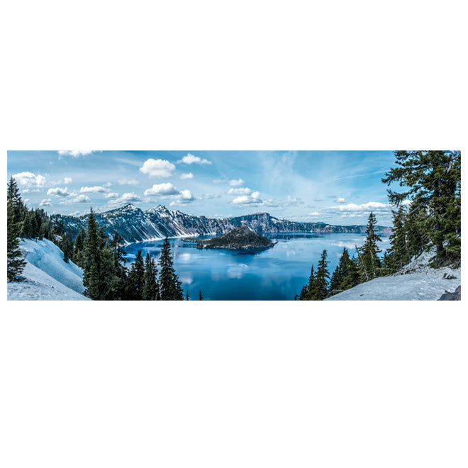 * Featured Sale * Mountain Lake Forest Wilderness Wall Art Large Format Canvas Prints Wide Format Landscape Picture For Above The Sofa Or Above The Bed