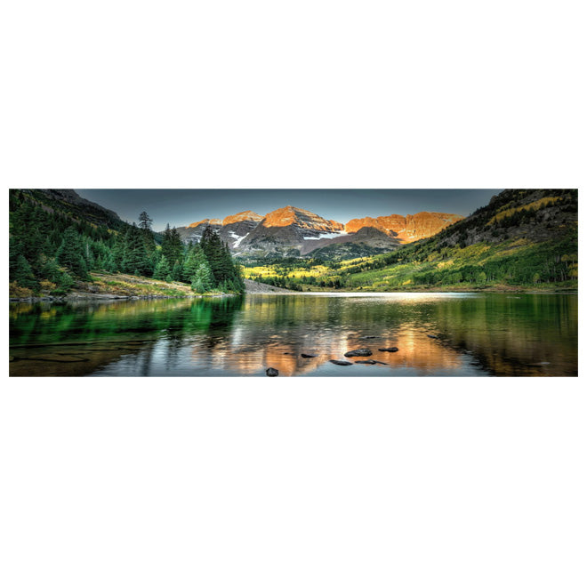 Mountain Lake Forest Wilderness Wall Art Large Format Canvas Prints Wide Format Landscape Picture For Above The Sofa Or Above The Bed