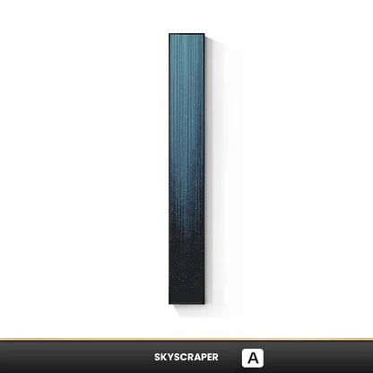 Modern Abstract Particle Geometry Wall Art Slim Format Fine Art Canvas Prints Vertical Skyscraper Format Pictures For Entrance Hall Home Office Decor
