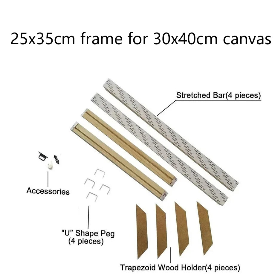 25x35cm Wooden Frames For Canvas Prints Solid Wood Stretcher Bars For Gallery Mount Framing Canvas Prints