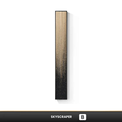 Modern Abstract Particle Geometry Wall Art Slim Format Fine Art Canvas Prints Vertical Skyscraper Format Pictures For Entrance Hall Home Office Decor