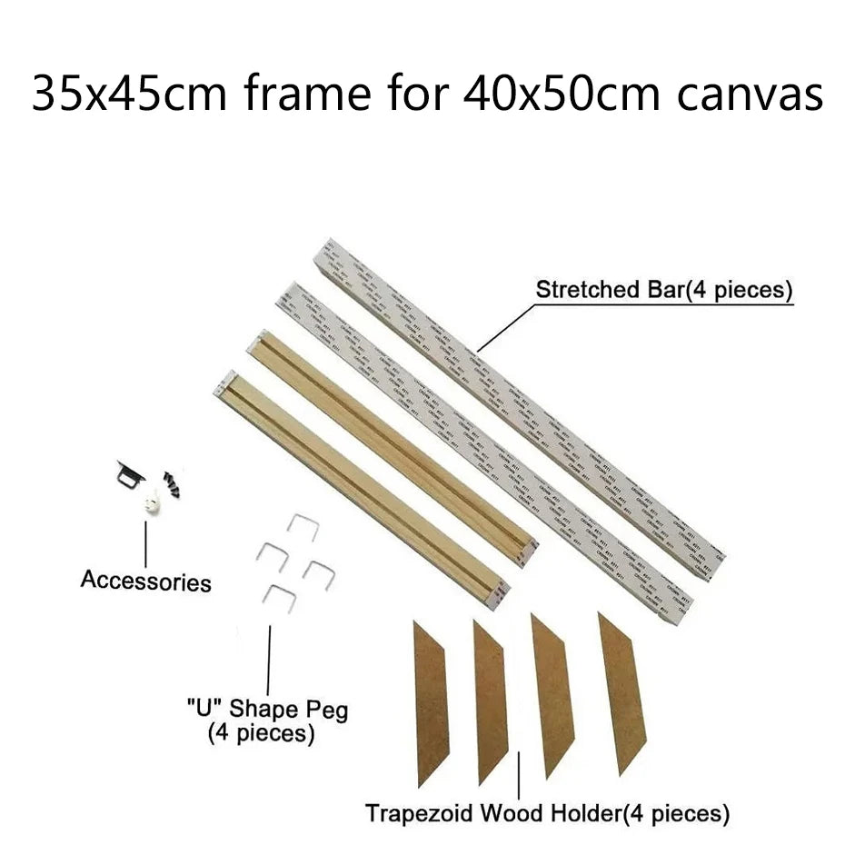 35x45cm Wooden Frames For Canvas Prints Solid Wood Stretcher Bars For Gallery Mount Framing Canvas Prints