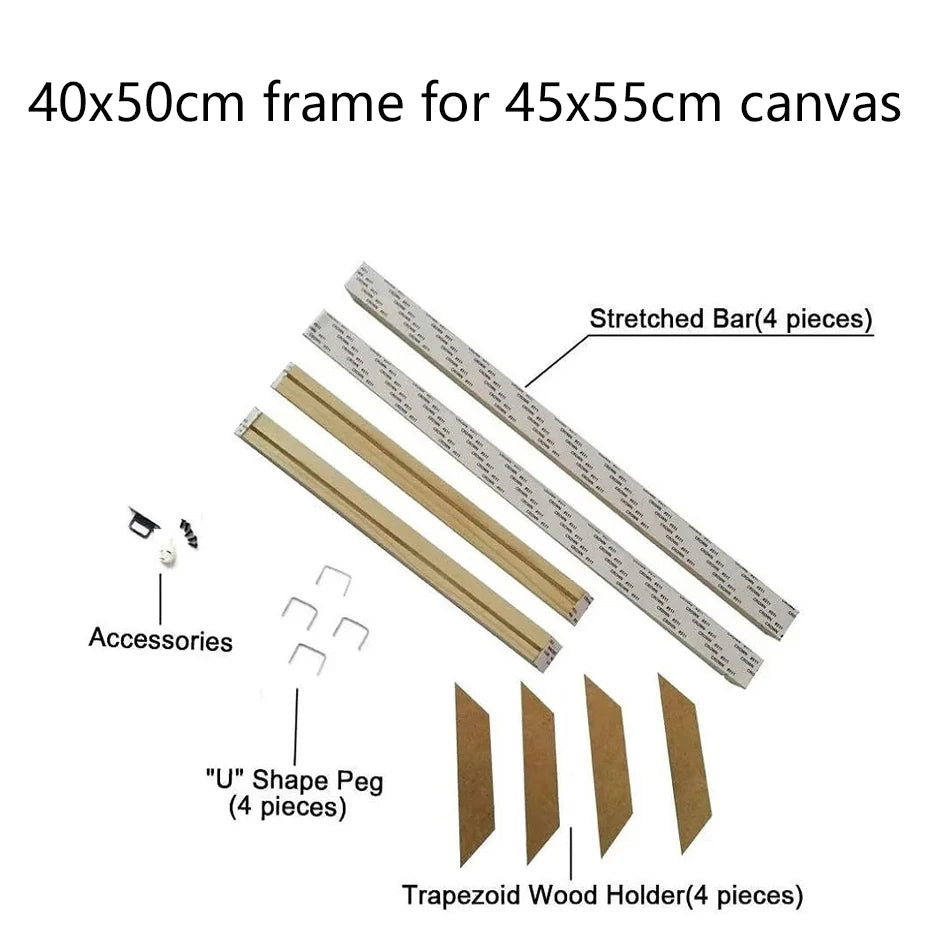 40x50cm Wooden Frames For Canvas Prints Solid Wood Stretcher Bars For Gallery Mount Framing Canvas Prints