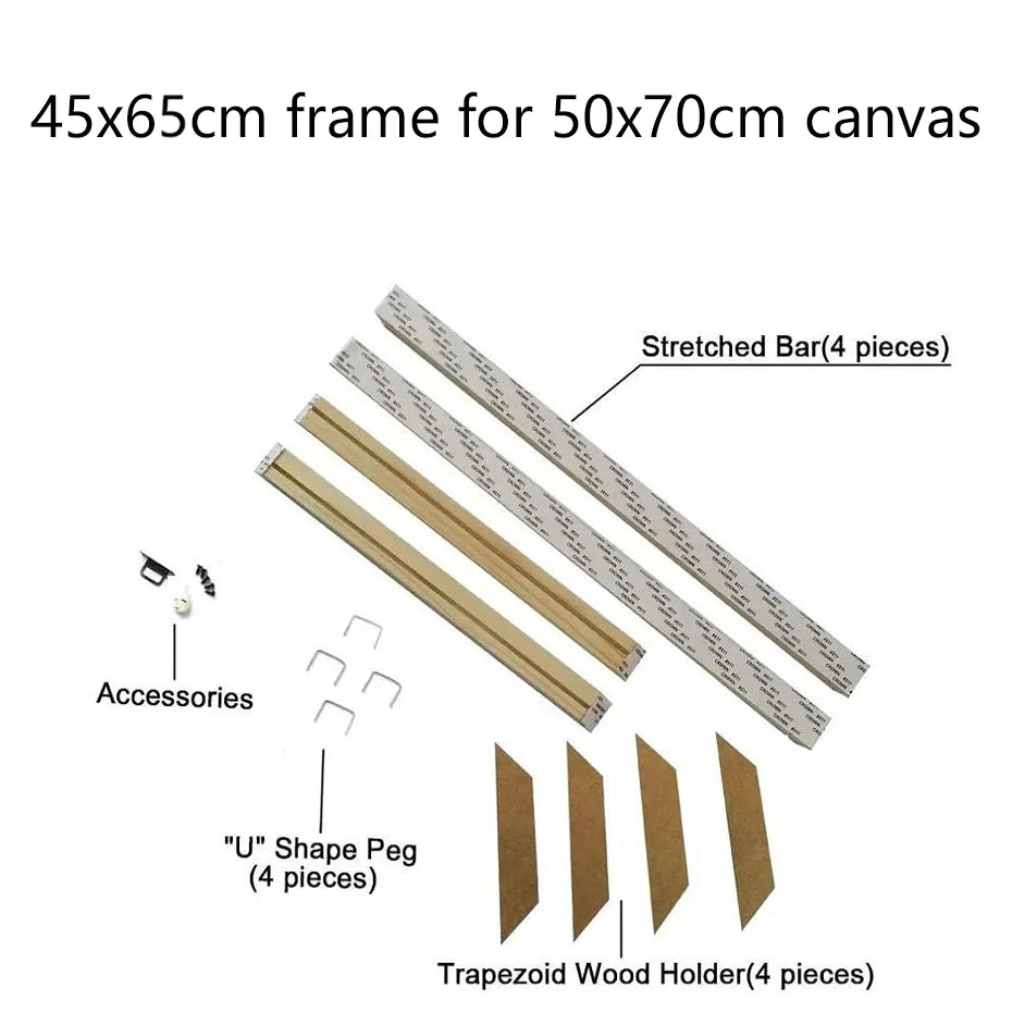 45x65cm Wooden Frames For Canvas Prints Solid Wood Stretcher Bars For Gallery Mount Framing Canvas Prints
