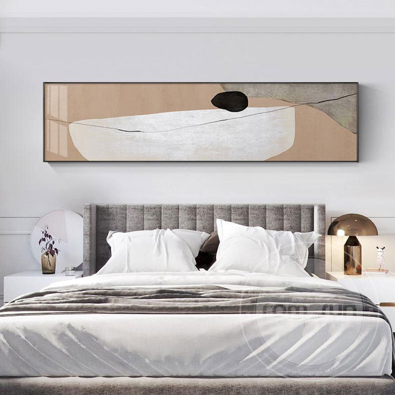 Neutral Colors Wide Format Nordic Abstract Wall Art Fine Art Canvas Print For Living Room Above Sofa Above The Bed Bedroom Art Decor