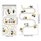 Cartoon Cute Hand Drawn Cars Cargo Truck Watercolor Wall Sticker for Kids Room Wall Decals Playroom kindergarten Nursery