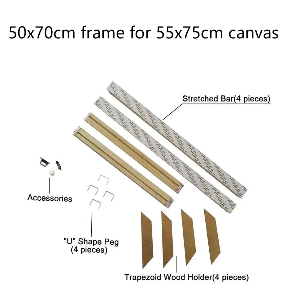 50x70cm Wooden Frames For Canvas Prints Solid Wood Stretcher Bars For Gallery Mount Framing Canvas Prints