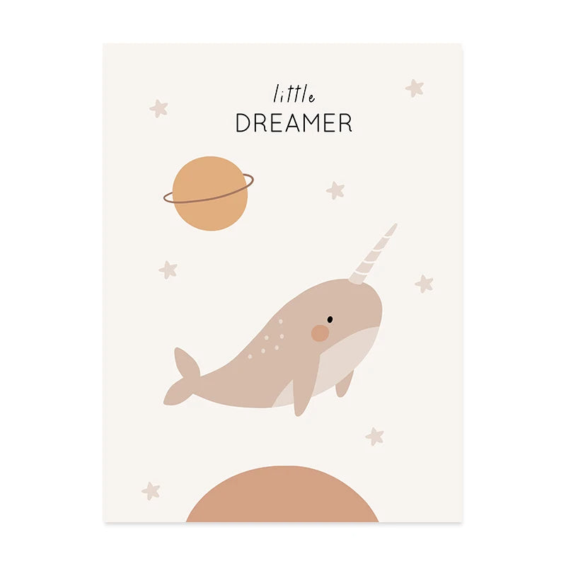 Personalized Baby's Name Wall Art For Nursery Room Cute Rainbow Cloud Play All Day Poster Pictures For Baby's Boy Girl's Room Wall Decoration