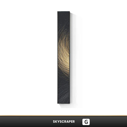 Modern Abstract Particle Geometry Wall Art Slim Format Fine Art Canvas Prints Vertical Skyscraper Format Pictures For Entrance Hall Home Office Decor