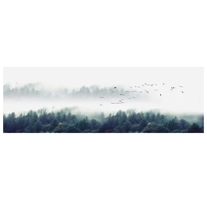 Mountain Lake Forest Wilderness Wall Art Large Format Canvas Prints Wide Format Landscape Picture For Above The Sofa Or Above The Bed