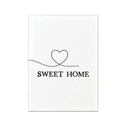 Home Sweet Home Black White Quotes Posters Wall Art Fine Art Canvas Prints Minimalist Nordic Pictures For Simple Living Room Decor