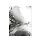 Black & White Liquid Marble Abstract Wall Art Fine Art Canvas Prints Pictures For Modern Living Room Home Office Decor