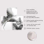 Black & White Liquid Marble Abstract Wall Art Fine Art Canvas Prints Pictures For Modern Living Room Home Office Decor