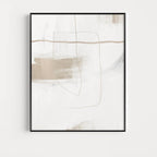 Absolute Minimal Beige White Abstract Wall Art Fine Art Canvas Prints Simple Artworks For Modern Apartment Living Room Art For Contemporary Decor