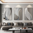 Abstract Industrial Gray Beige Wall Art Fine Art Canvas Prints Pictures For Urban Apartment Living Room Home Office Art Decor