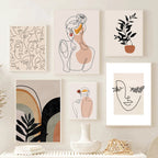 Abstract Line Art Bohemia Figure Art Gallery Wall Art Fine Art Canvas Prints Pictures For Modern Living Room Bedroom Art Decoration