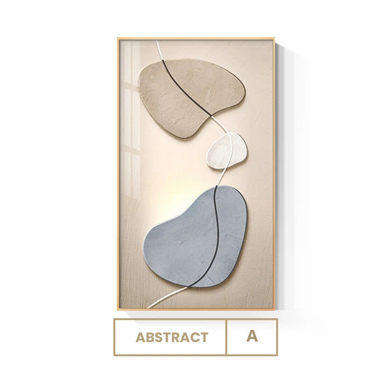 Abstract Beige Terracotta Pebble Stone Wall Art Fine Art Canvas Prints Neutral Color Pictures For Contemporary Living Room Bedroom Home Art Decor