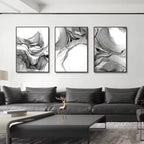 Abstract Black White Liquid Marble Poster Wall Art Fine Art Canvas Prints Modern Minimalist Pictures For Living Room Dining Room Home and Office Decor 2025 002