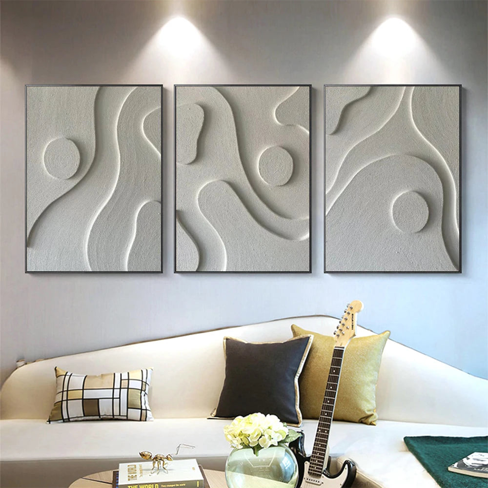 Abstract Contours Black White Minimalist Wall Art Fine Art Canvas Prints Pictures For Living Room Dining Art For For Modern Home Office Interiors