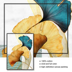 Abstract Exotic Botanical Wall Art Fine Art Canvas Prints Blue Green Yellow Floral Pictures For Living Room Bedroom Light Luxury Home Decor