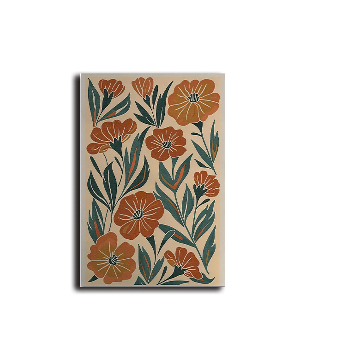 Notebook with floral design on a beige background