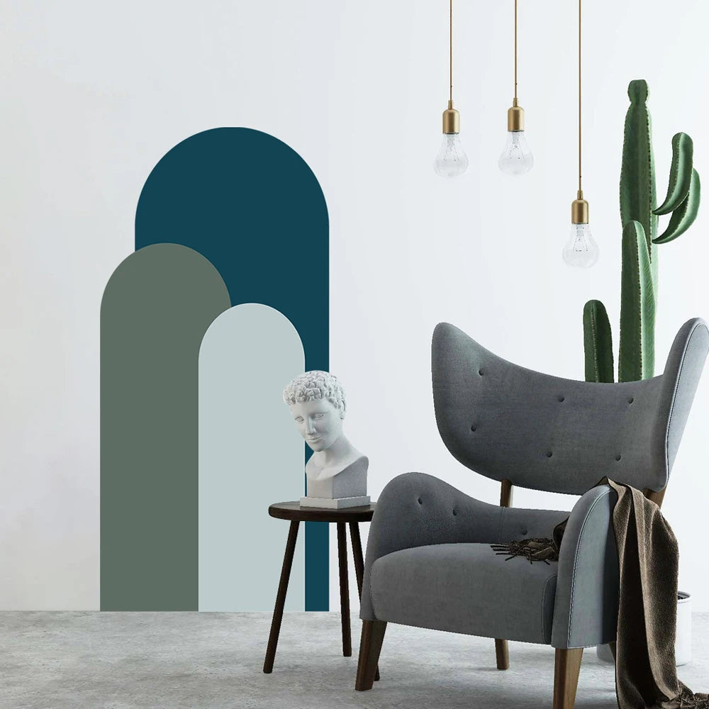 Abstract Geometric Archway Wall Mural Removable PVC Vinyl Wall Decal For Living Room Kid's Room Creative DIY Home Decor