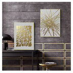 Abstract Geometric Formations Black Golden Wall Art Fine Art Canvas Prints Modern Aesthetics Art Pictures For Living Room Home Office Decor 2025