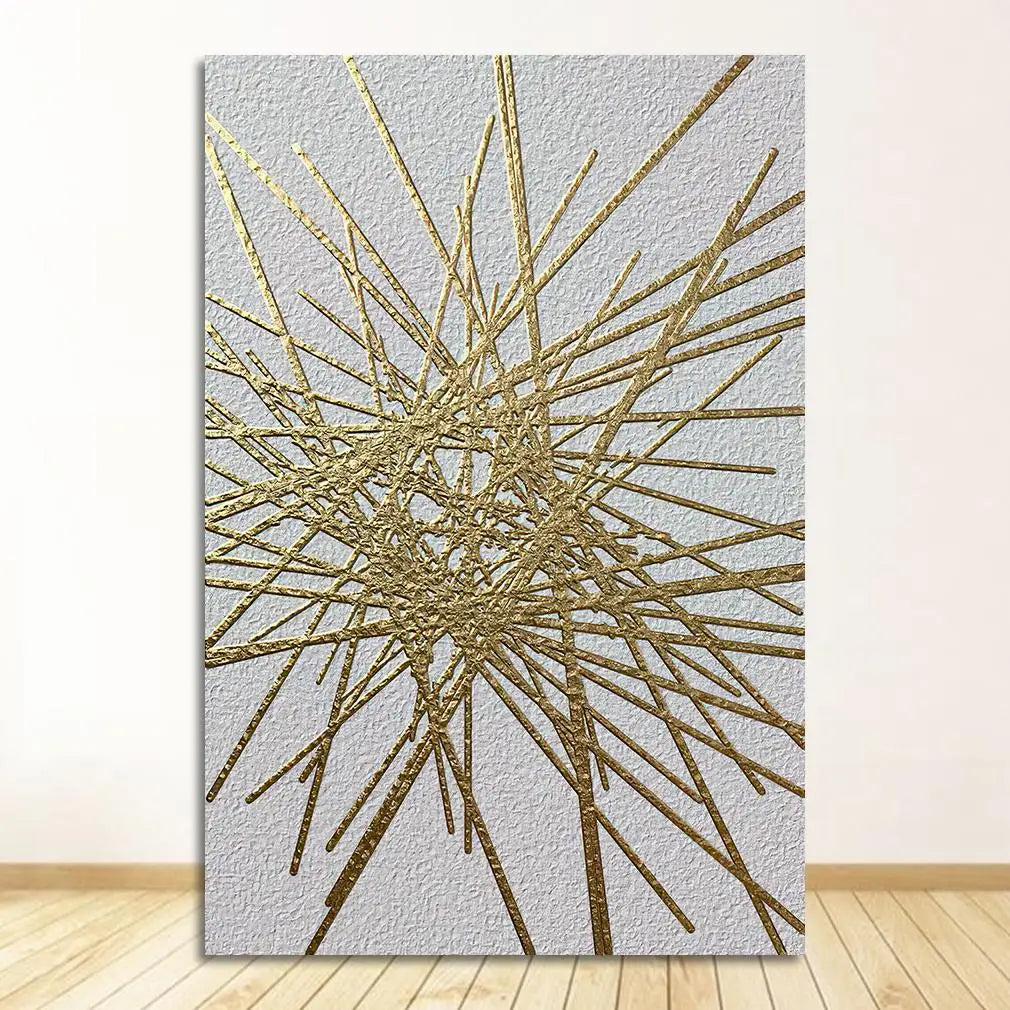 Abstract Geometric Formations Black Golden Wall Art Fine Art Canvas Prints Modern Aesthetics Art Pictures For Living Room Home Office Decor 2025