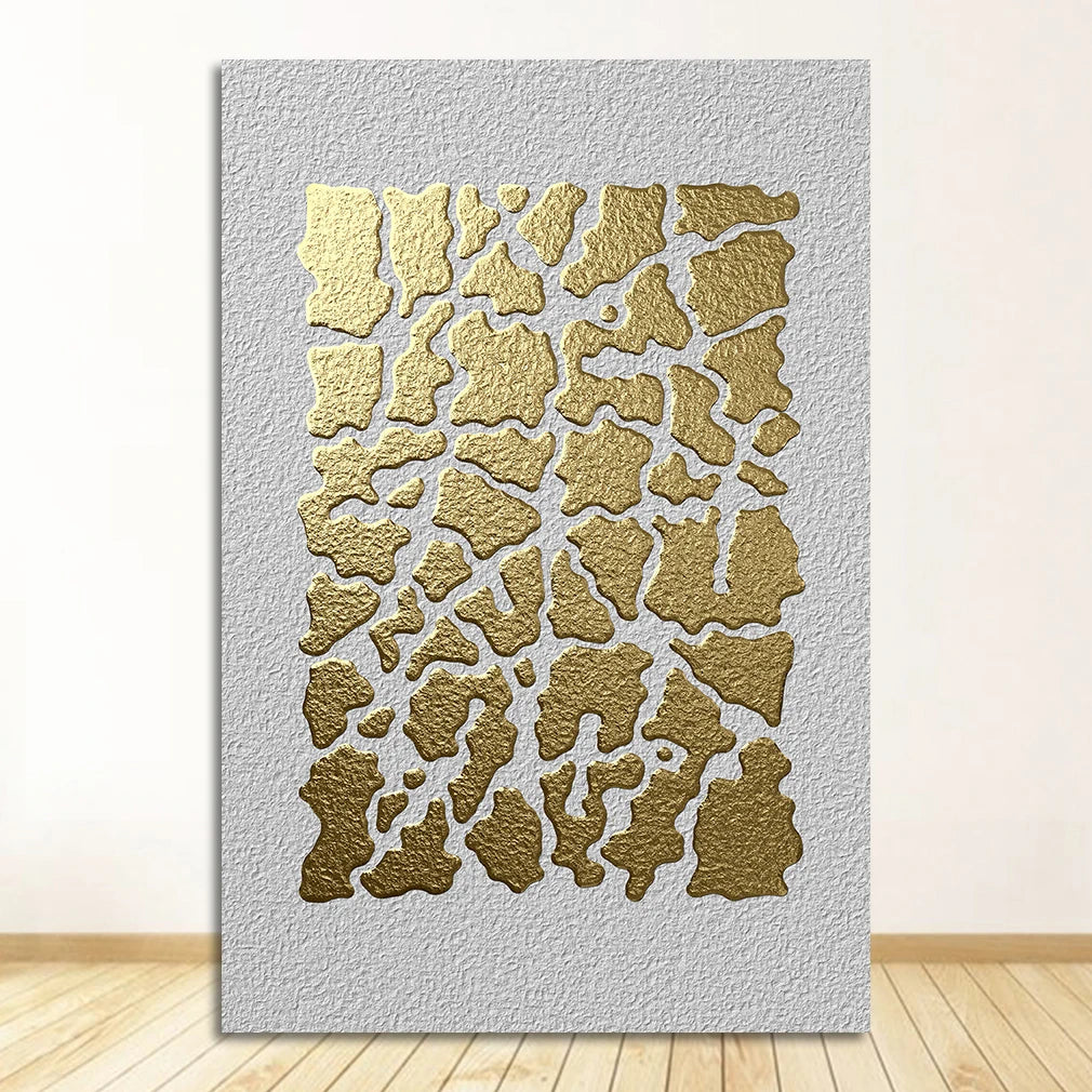 Abstract Geometric Formations Black Golden Wall Art Fine Art Canvas Prints Modern Aesthetics Art Pictures For Living Room Home Office Decor 2025