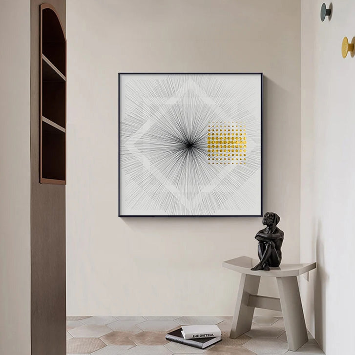 Abstract Golden Geometric Canvas Painting Lines Poster Print Modern Wall Pictures for Living Room Home Decor Nordic Wall Art