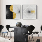 Abstract Golden Geometric Canvas Painting Lines Poster Print Modern Wall Pictures for Living Room Home Decor Nordic Wall Art