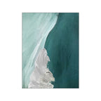 Abstract Green Aqua Sandy Beach Seascape Wall Art Fine Art Canvas Prints Pictures For Modern Apartment Living Room Bedroom Art Decor