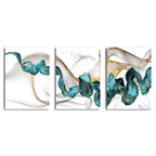 Abstract Green Jade Flowing Bio-Ribbon Wall Art Fine Art Canvas Prints Chic Pictures For Living Room Dining Room Modern Home Decor