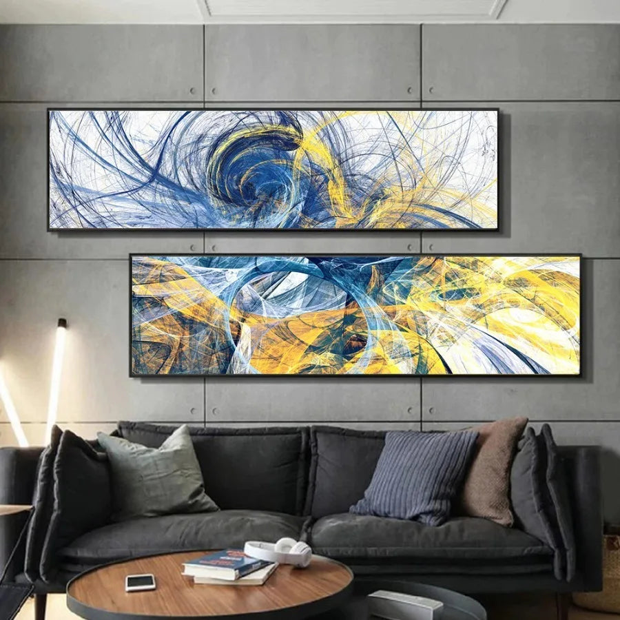 Abstract Minimalist Flowing Landscape Wall Art Fine Art Canvas Prints Wide Format Pictures For Above The Sofa Modern Art For Above The Bed