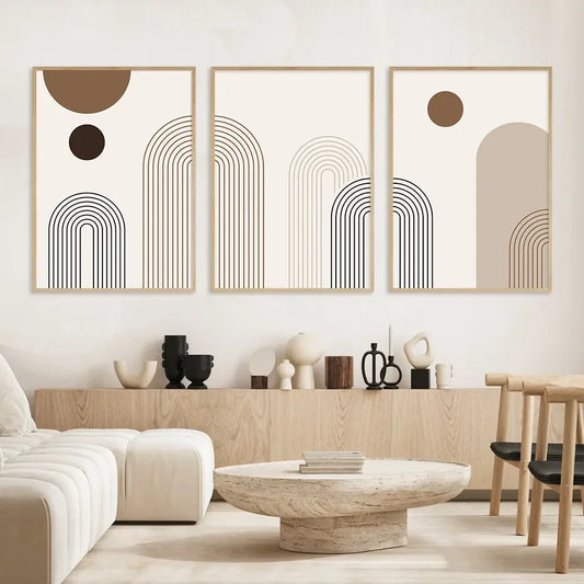 Abstract Minimalist Geometric Line Art Wall Art Fine Art Canvas Prints Pictures For Living Room Dining Room Home Office Art Decor