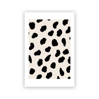 Abstract Minimalist Scandinavian Dot Art Wall Art Fine Art Canvas Prints Shades Of Beige Black Brown Neutral Color Pictures For Modern Living Room Home Decor