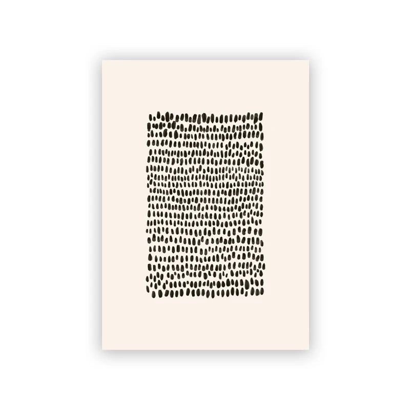 Abstract Minimalist Scandinavian Dot Art Wall Art Fine Art Canvas Prints Shades Of Beige Black Brown Neutral Color Pictures For Modern Living Room Home Decor