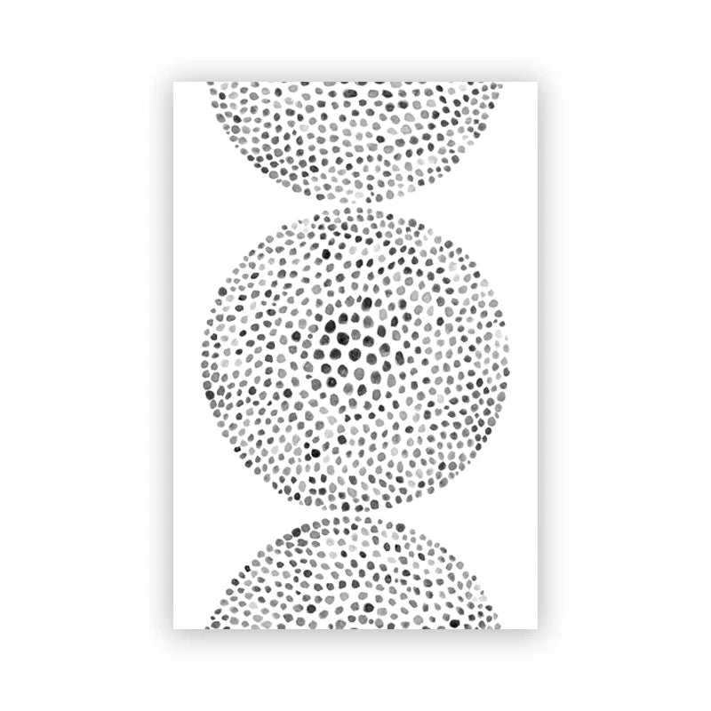 Abstract Minimalist Scandinavian Dot Art Wall Art Fine Art Canvas Prints Shades Of Beige Black Brown Neutral Color Pictures For Modern Living Room Home Decor