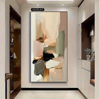 Abstract art painting in a modern interior setting