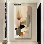 Abstract Natural Hues Wall Art Fine Art Canvas Print Contemporary Artwork For Modern Apartment Living Room Entryway Foyer Art Decor