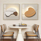 Abstract Nordic Stone Pebbles Square Format Wall Art Fine Art Canvas Prints Neutral Tones Pictures For Modern Living Room Bedroom Art Decor 2025