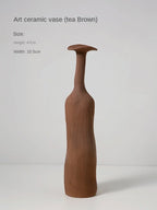 Abstract Sculptural Ceramic and Porcelain Vases – Tall Organic‑Shaped Matte Art Terracotta Pottery for Modern Minimalist Home Décor Displays