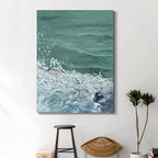 Abstract Sea Surf Coastal Wall Art Fine Art Canvas Prints Beach Landscape Ocean Waves Seascape Pictures For Living Room