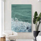Abstract Sea Surf Coastal Wall Art Fine Art Canvas Prints Beach Landscape Ocean Waves Seascape Pictures For Living Room