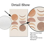 Abstract Terracotta Sun Rays Moon Phases Wall Art Fine Art Canvas Prints Posters Pictures For Modern Living Room Bedroom Art Decor