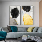 Abstract Zen Pebbles Wall Art Fine Art Canvas Prints Nordic Geomorphic Pictures For Living Room Bedroom Entrance Foyer Art Decor