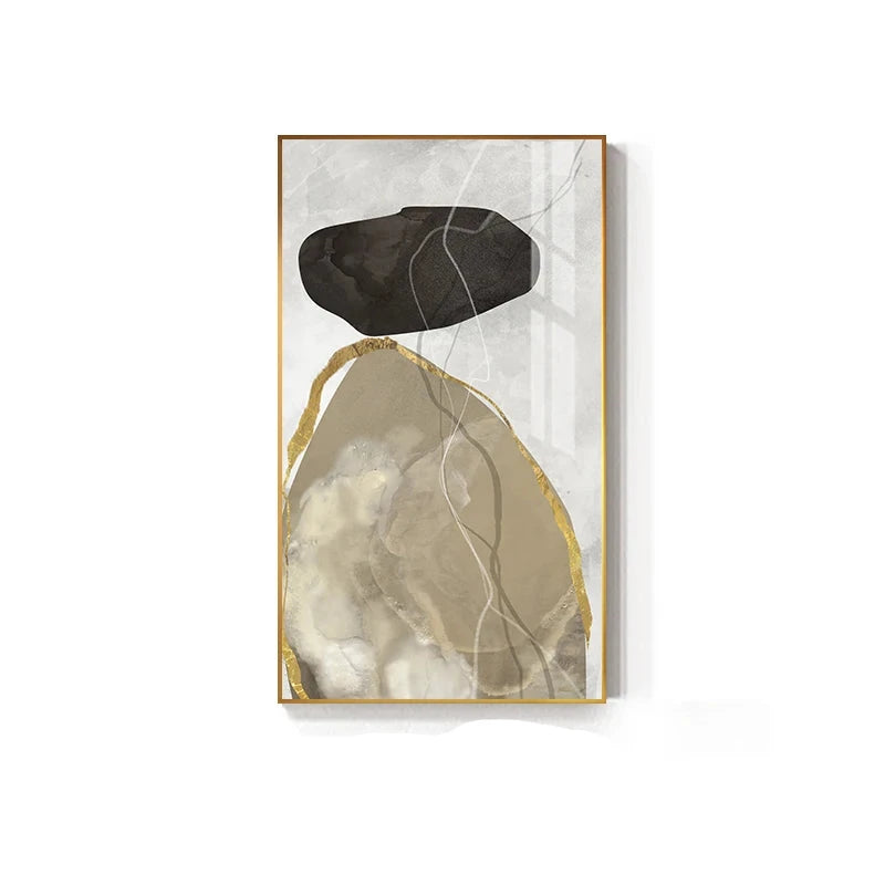 Abstract Zen Pebbles Wall Art Fine Art Canvas Prints Nordic Geomorphic Pictures For Living Room Bedroom Entrance Foyer Art Decor
