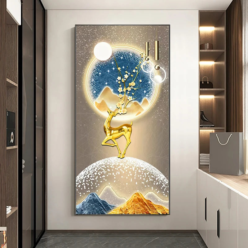 Abstract Zen Stone Feng Shui Wall Art Fine Art Canvas Prints Auspicious Wall Art For Living Room Dining Room Contemporary Foyer Art Decor
